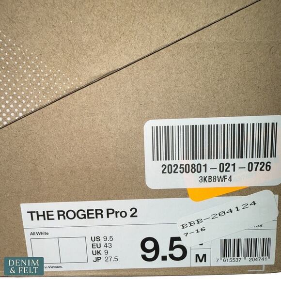 On Roger Pro 2 Men’s Tennis Shoes All White Carbon Fiber Speedboard Size 9.5
NEW - Picture 14 of 14